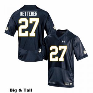 Notre Dame Fighting Irish Men's Chase Ketterer #27 Navy Under Armour Authentic Stitched Big & Tall College NCAA Football Jersey QJK5599VR